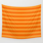Orange Stripes Bold Retro Contemporary Pattern  Wall Tapestry Gallery Image 4