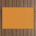 Tangerine Orange Solid Color Outdoor Rug Gallery Image 1