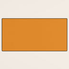 Tangerine Orange Solid Color Desk Mat Gallery Image 3