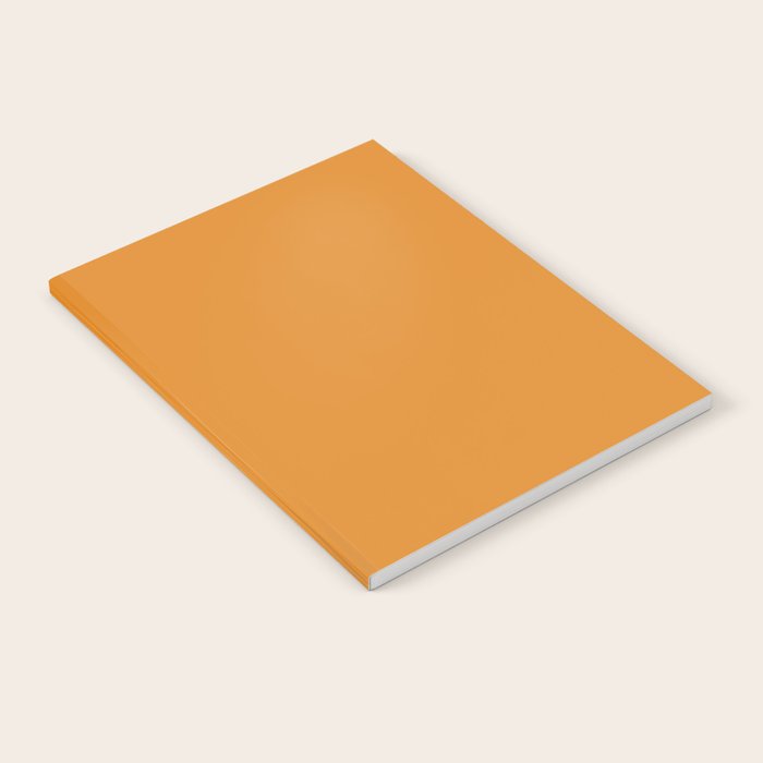 Tangerine Orange Solid Color Notebook Gallery Image 2