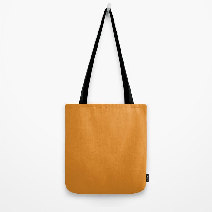 Tangerine Orange Solid Color Tote Bag Gallery Image 2