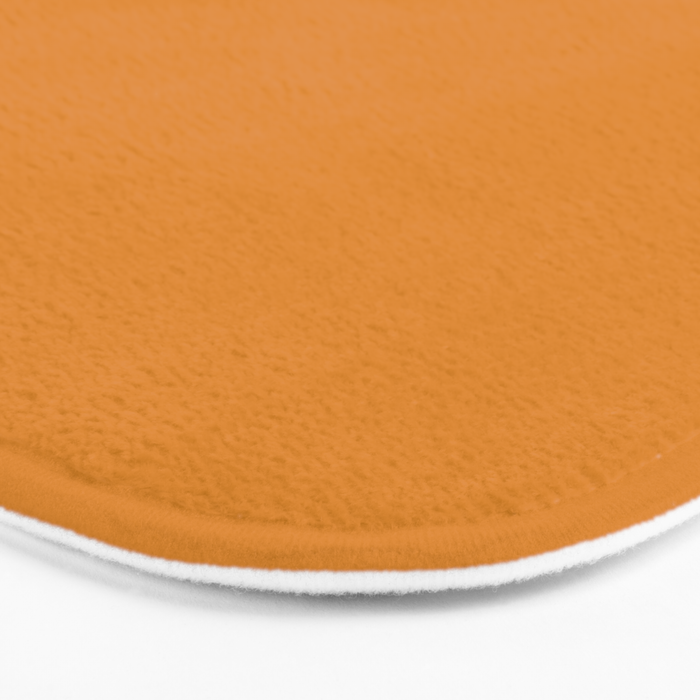Tangerine Orange Solid Color Bath Mat Gallery Image 3