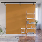 Tangerine Orange Solid Color Wall Mural Gallery Image 1