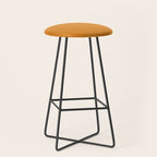 Tangerine Orange Solid Color Stool Gallery Image 1