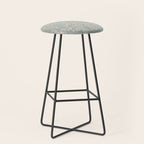 Ditsy Trailing Block Print Floral - Light Sage Green Stool Gallery Image 1