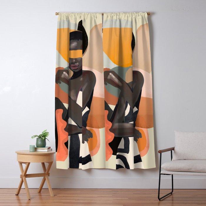Girl Portrait 31 Window Curtain Gallery Image 1