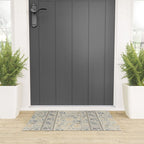 William Morris Vintage Wilhelmina Weave Lethaby Pale Blue Indigo Welcome Mat Gallery Image 3