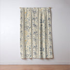 William Morris Vintage Wilhelmina Weave Lethaby Pale Blue Indigo Window Curtain Gallery Image 3