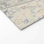 William Morris Vintage Wilhelmina Weave Lethaby Pale Blue Indigo Welcome Mat Gallery Image 2