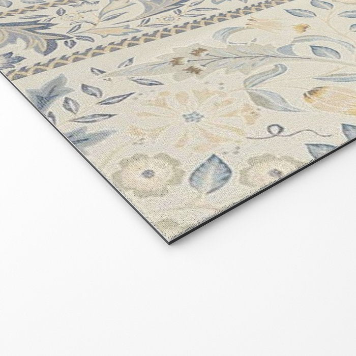 William Morris Vintage Wilhelmina Weave Lethaby Pale Blue Indigo Welcome Mat Gallery Image 2