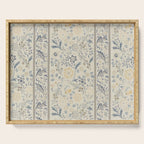 William Morris Vintage Wilhelmina Weave Lethaby Pale Blue Indigo Serving Tray Gallery Image 1