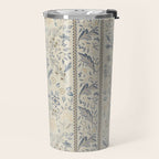 William Morris Vintage Wilhelmina Weave Lethaby Pale Blue Indigo Travel Mug Gallery Image 2