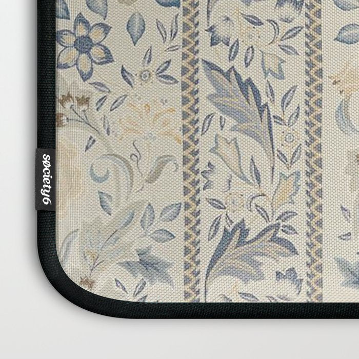 William Morris Vintage Wilhelmina Weave Lethaby Pale Blue Indigo Laptop Sleeve Gallery Image 3