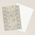 William Morris Vintage Wilhelmina Weave Lethaby Pale Blue Indigo Stationery Card Gallery Image 2