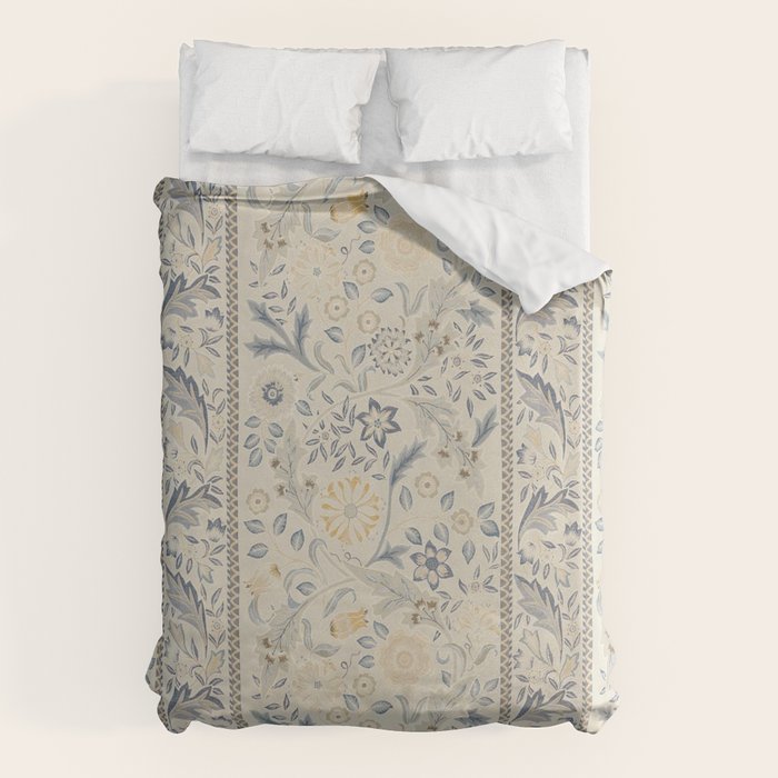 William Morris Vintage Wilhelmina Weave Lethaby Pale Blue Indigo Duvet Cover Gallery Image 1
