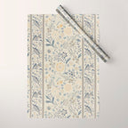 William Morris Vintage Wilhelmina Weave Lethaby Pale Blue Indigo Wrapping Paper Gallery Image 1