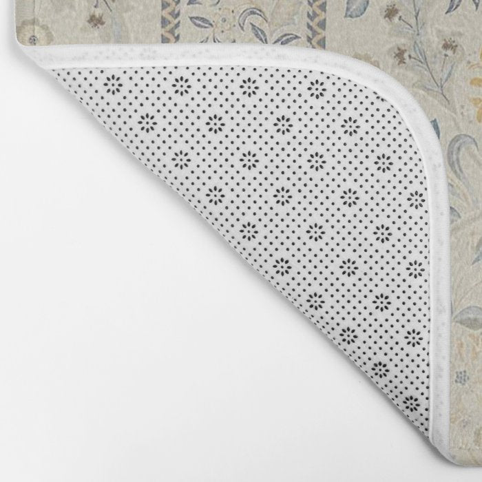 William Morris Vintage Wilhelmina Weave Lethaby Pale Blue Indigo Bath Mat Gallery Image 2