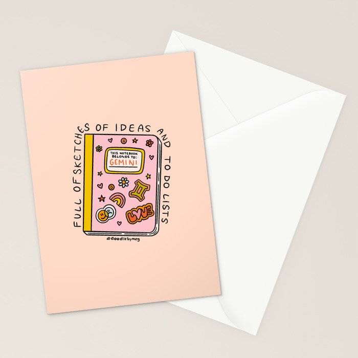 Gemini Notebook Stationery Card Gallery Image 2