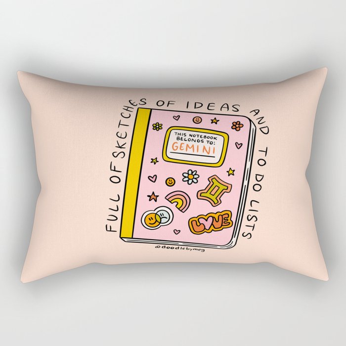 Gemini Notebook Rectangular Pillow Gallery Image 2