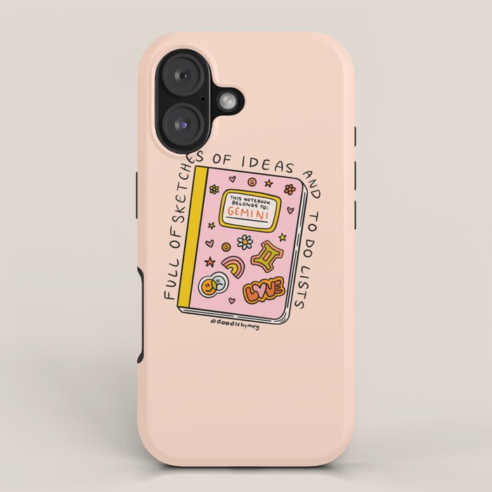 Gemini Notebook iPhone Case Gallery Image 1