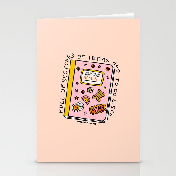 Gemini Notebook Stationery Card Gallery Image 2