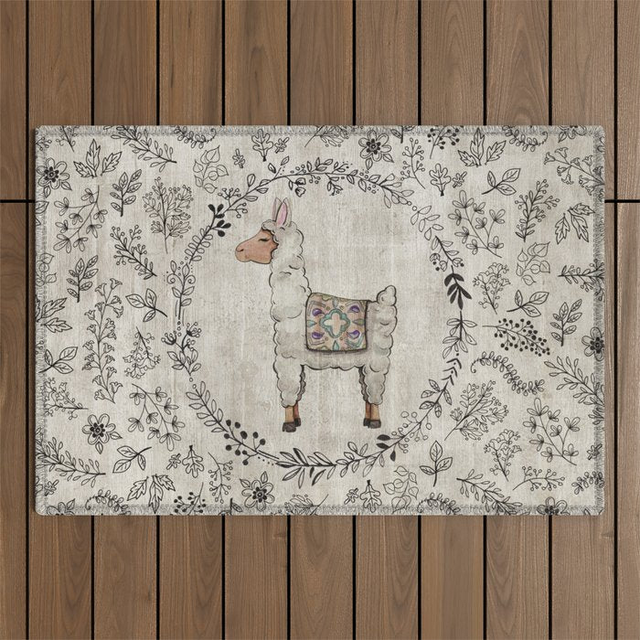 Lala Llama Outdoor Rug Gallery Image 1