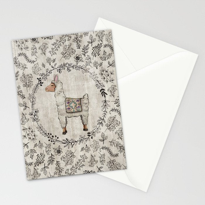 Lala Llama Stationery Card Gallery Image 2