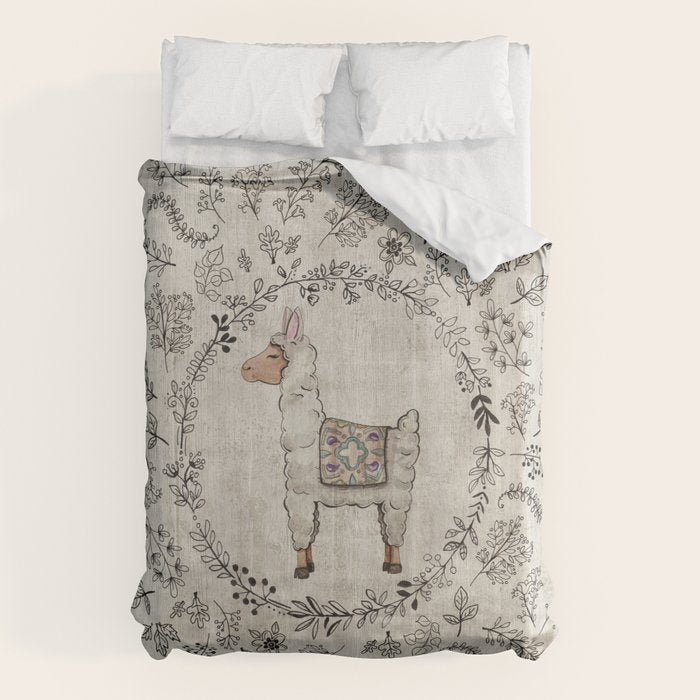 Lala Llama Duvet Cover Gallery Image 1