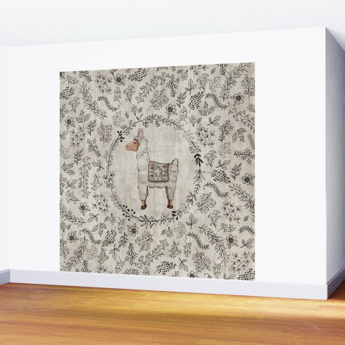 Lala Llama Wall Mural Gallery Image 2