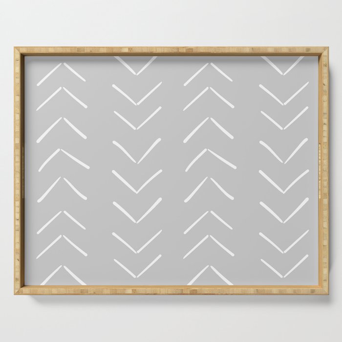 Boho Big Arrows in Grey Serving Tray Gallery Image 1