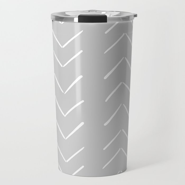 Boho Big Arrows in Grey Travel Mug Gallery Image 1