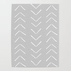 Boho Big Arrows in Grey Poster Gallery Image 4
