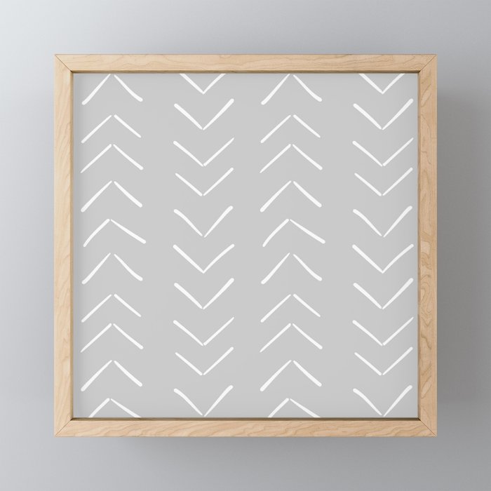 Boho Big Arrows in Grey Mini Art Print Gallery Image 1