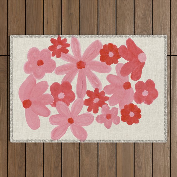 Blushing Daisy Outdoor Rug Gallery Image 1