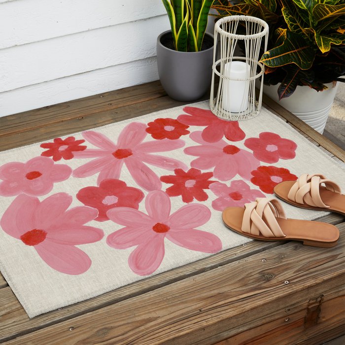 Blushing Daisy Outdoor Rug Gallery Image 2