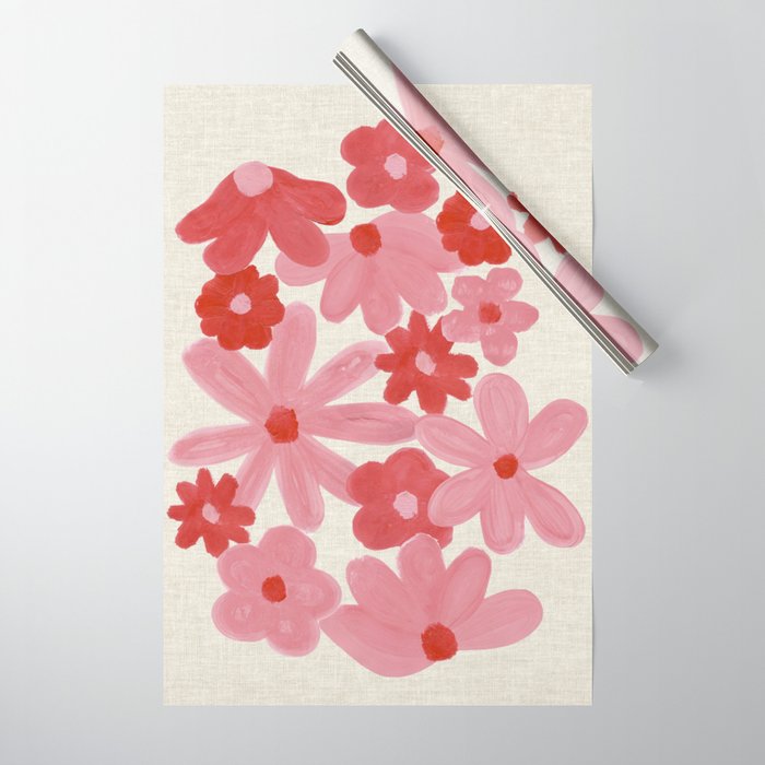 Blushing Daisy Wrapping Paper Gallery Image 1