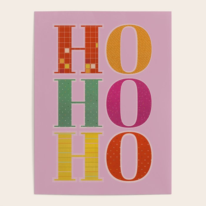 HO HO HO Festive Letters Poster Gallery Image 4