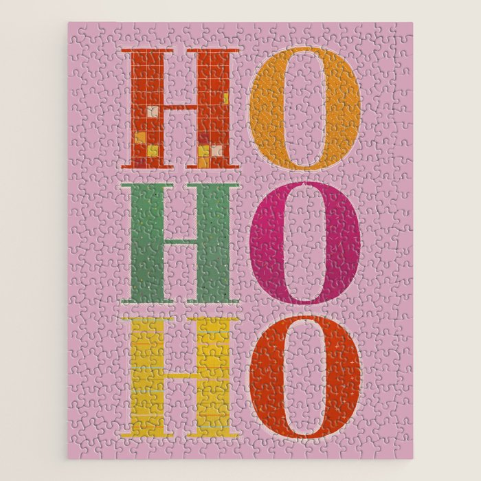 HO HO HO Festive Letters Jigsaw Puzzle Gallery Image 1