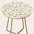 Vintage christmas lights art pattern Side Table Gallery Image 2