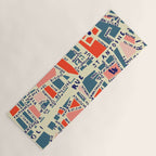 paris map blue Yoga Mat Gallery Image 1