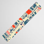 paris map blue Table Runner Gallery Image 3