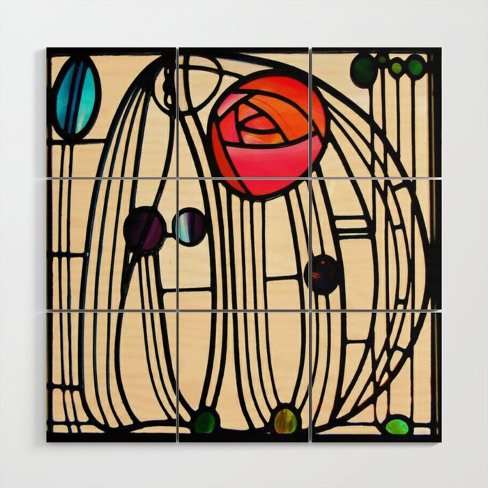 Charles Rennie Mackintosh window Wood Wall Art Gallery Image 1