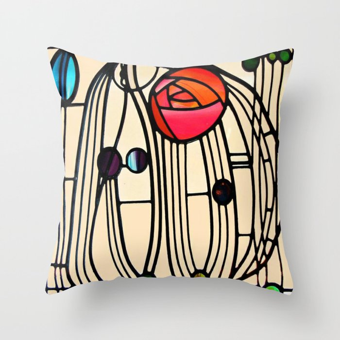 Charles Rennie Mackintosh window Throw Pillow Gallery Image 1