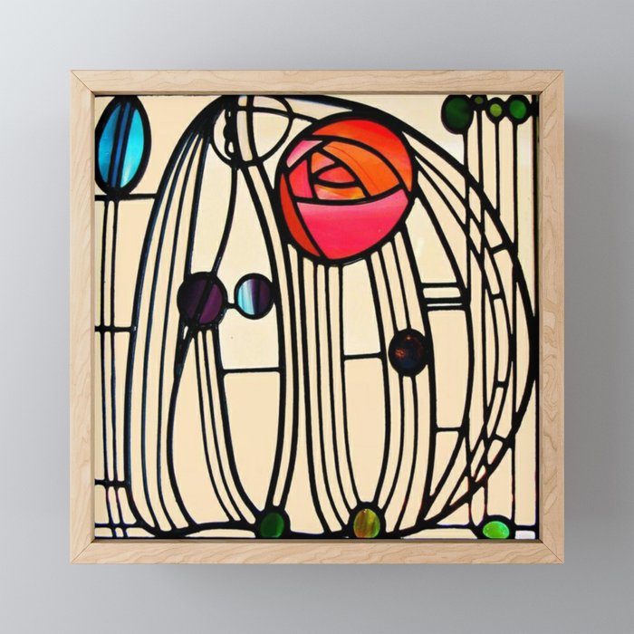 Charles Rennie Mackintosh window Mini Art Print Gallery Image 1
