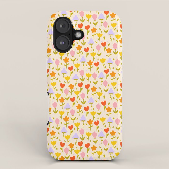 Colourful spring flowers pattern  iPhone Case Gallery Image 1