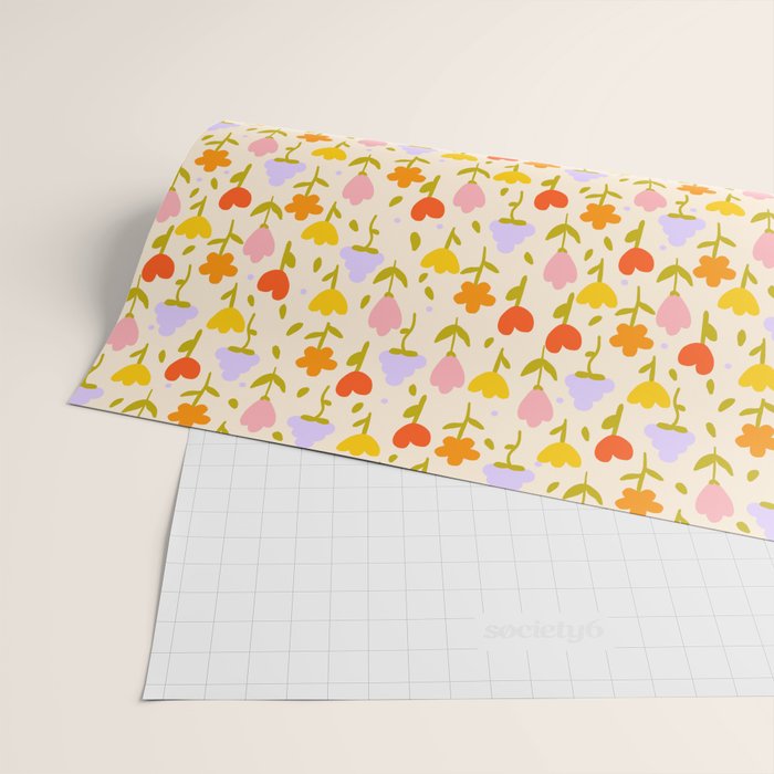 Colourful spring flowers pattern  Wrapping Paper Gallery Image 2