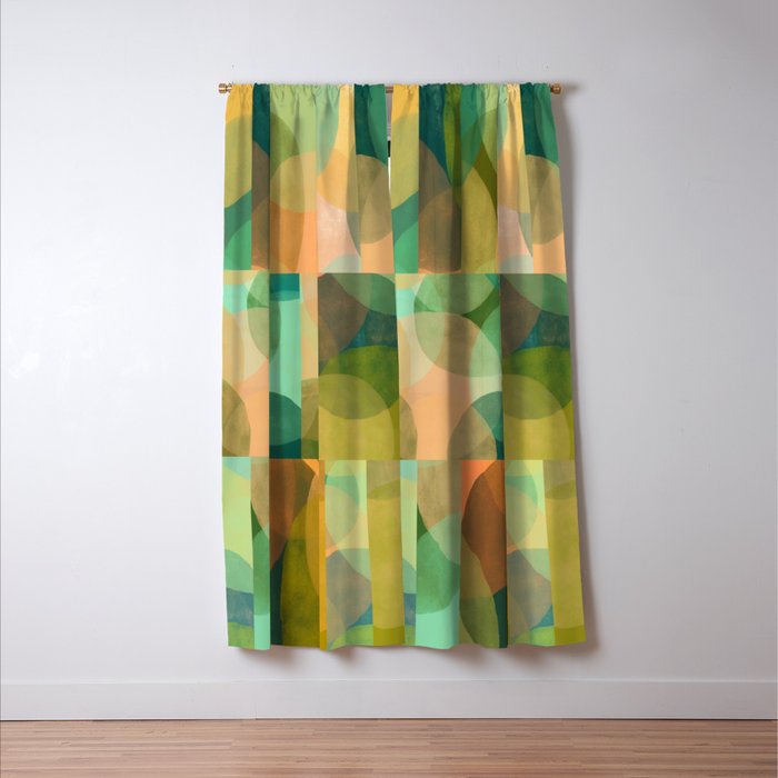 Organica Abstract 9 - Modern Abstract Art Print Window Curtain Gallery Image 3