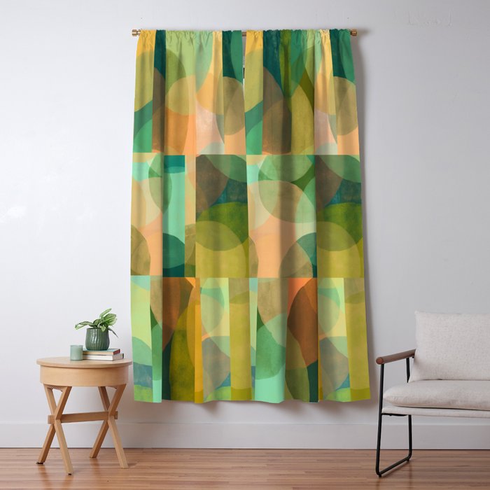 Organica Abstract 9 - Modern Abstract Art Print Window Curtain Gallery Image 5