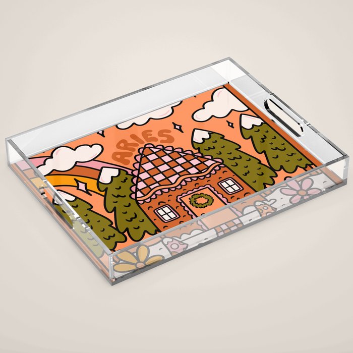 Aries Gingerbread House Acrylic Tray Gallery Image 1