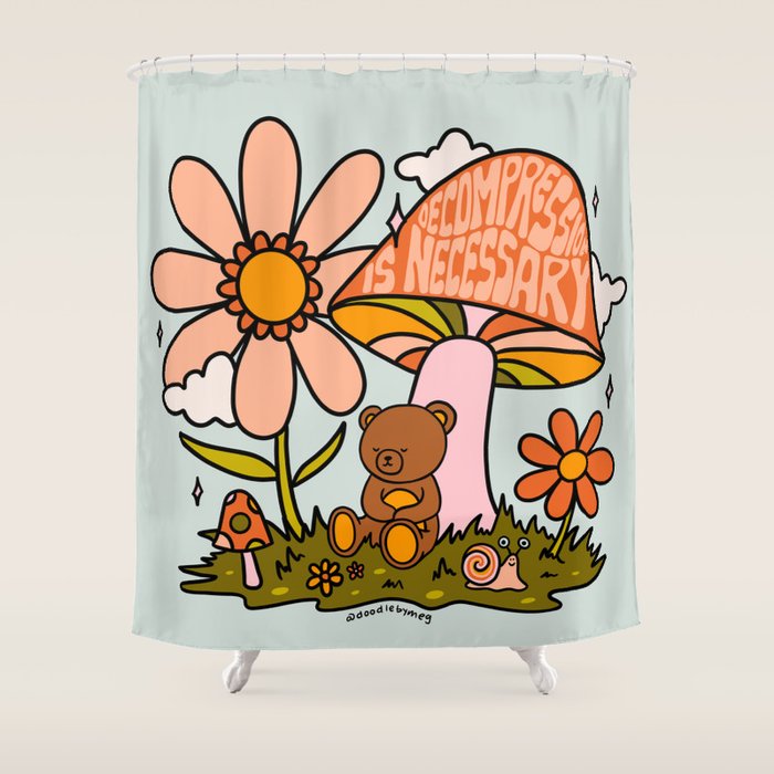 Decompression is Necessary Shower Curtain Gallery Image 1